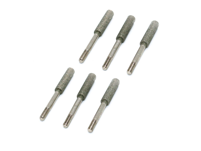 6x 7/32" 5.5mm Threaded Diamond Grinding Stone for 12V Chainsaw Chain Sharpener