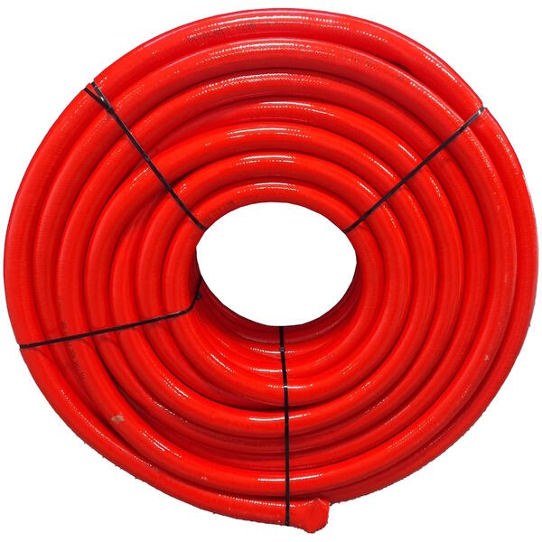 Fire Fighting Hose 50m x 1 inch 25mm ID Fire Rated Outlet Fighter Water Pump Red