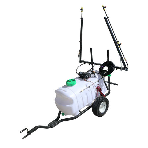 100L Electric Weed Sprayer Tank with Trailer and 3m Boom 12v DC Pump ATV Garden